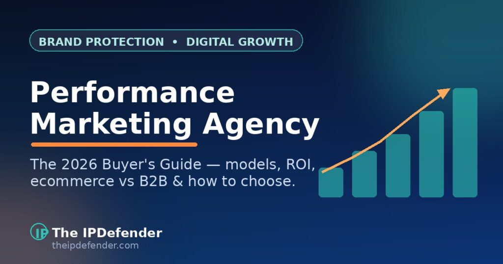 Performance marketing agency 2026 buyer's guide growth chart by The IPDefender